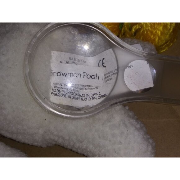 Snowman Pooh Disney Store Stuffed Plush Winnie the Pooh with Broom Bean Bag Toy - Picture 9 of 12